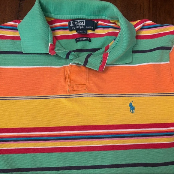 Polo Ralph Lauren Boys’ Striped Polo Shirt – Size Large – Bright Multicolor - Picture 2 of 5